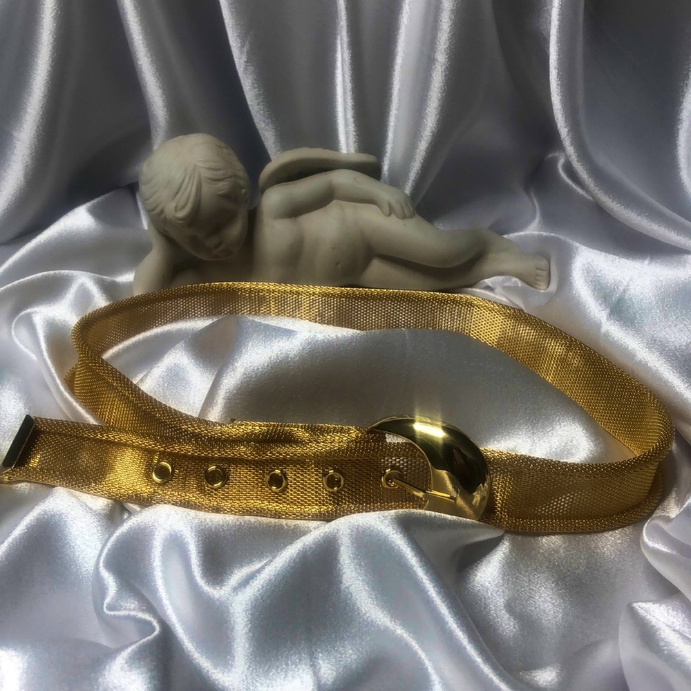 Luxurious Metallic Metal Belt - 31.5" Long and 1.25" Wide